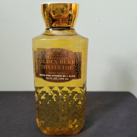 Bath and Body Works Golden Berry Mistletoe 2 pc Set Lotion and Body Wash NWT - Picture 2 of 3